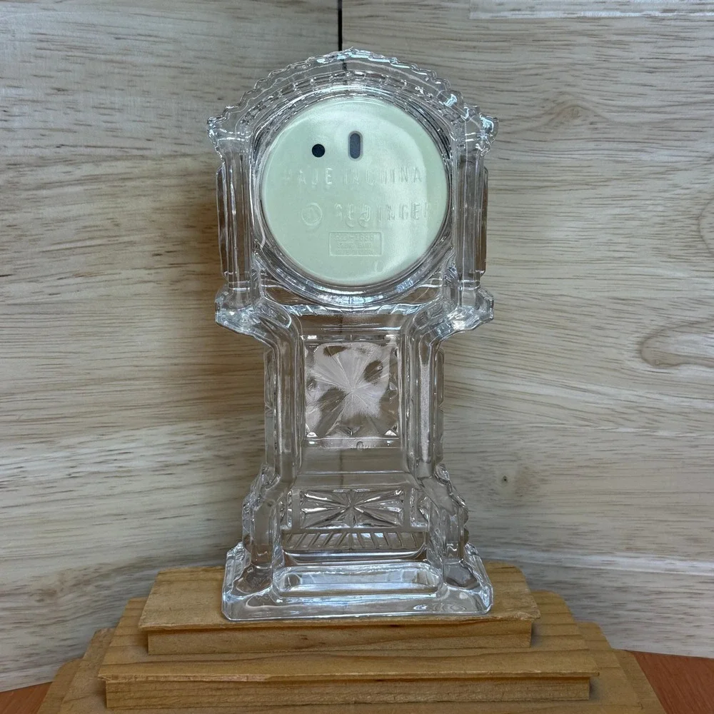 Crystal Legends Godinger‎ Quartz Grandfather Clock Clear Desk Decor Home Office